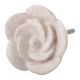 White Pink Crackle Medium Rose Flower Ceramic Knobs